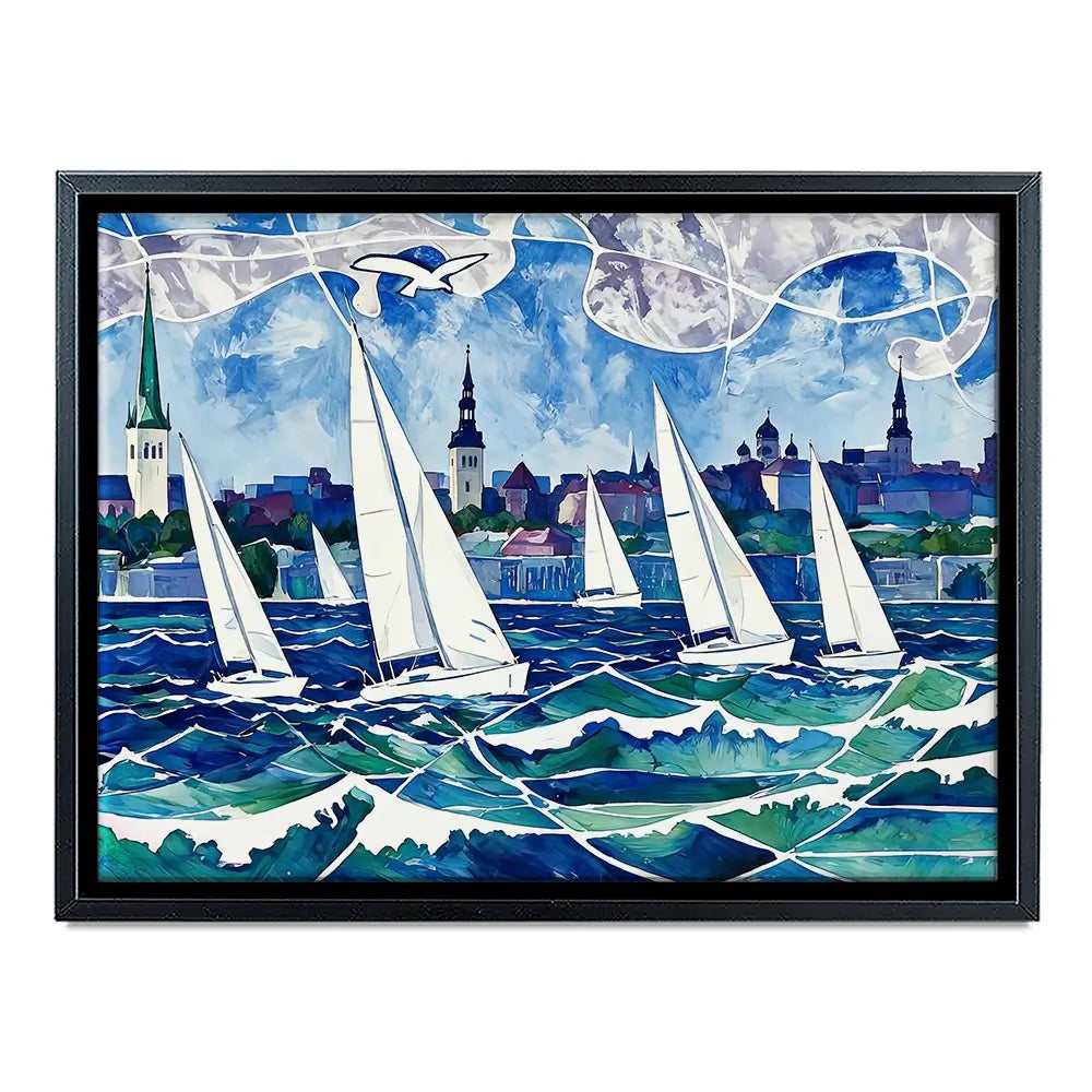 Raging Regatta Canvas Print Raging Regatta Canvas Print wall art product David Alexander Elder