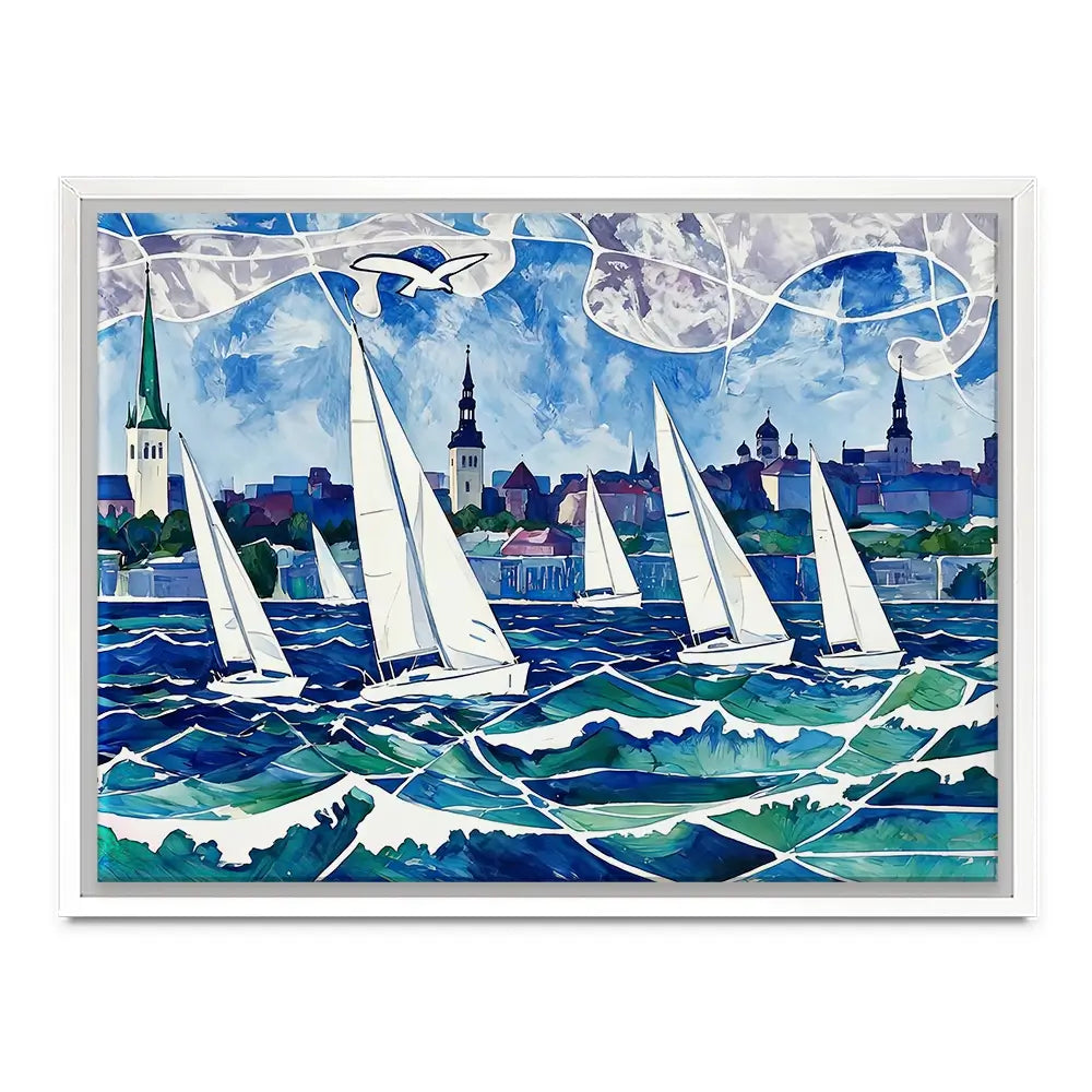 Raging Regatta Canvas Print Raging Regatta Canvas Print wall art product David Alexander Elder