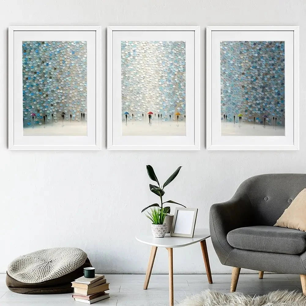 Rain Symphony Framed Art Print Trio Rain Symphony Framed Art Print Trio wall art product Ekaterina Ermilkina
