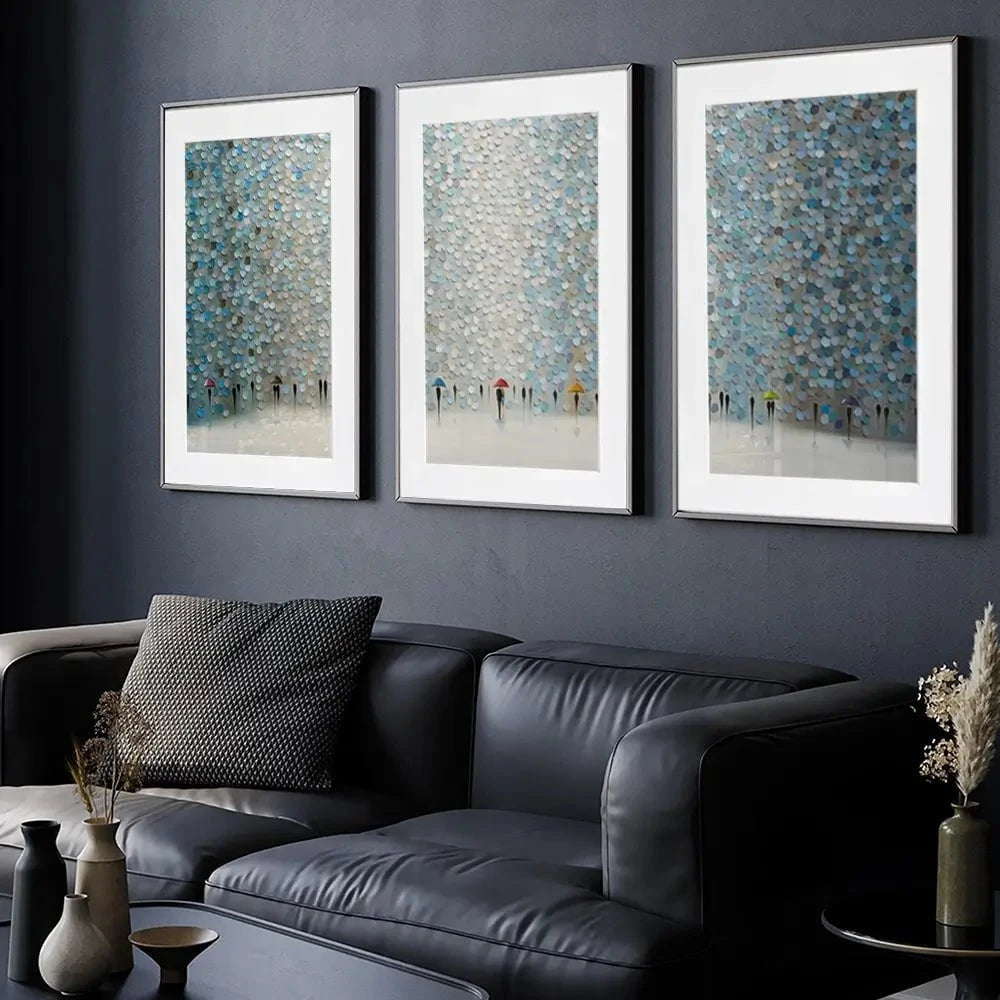 Rain Symphony Framed Art Print Trio Rain Symphony Framed Art Print Trio wall art product Ekaterina Ermilkina