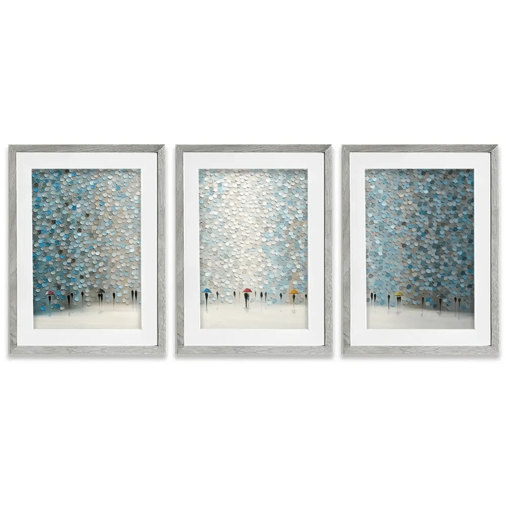 Rain Symphony Framed Art Print Trio Rain Symphony Framed Art Print Trio wall art product Ekaterina Ermilkina