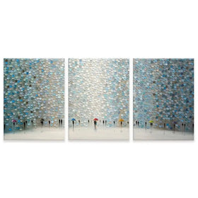 Rain Symphony Trio Canvas Print Rain Symphony Trio Canvas Print | Canvas Trio Artwork wall art product Ekaterina Ermilkina
