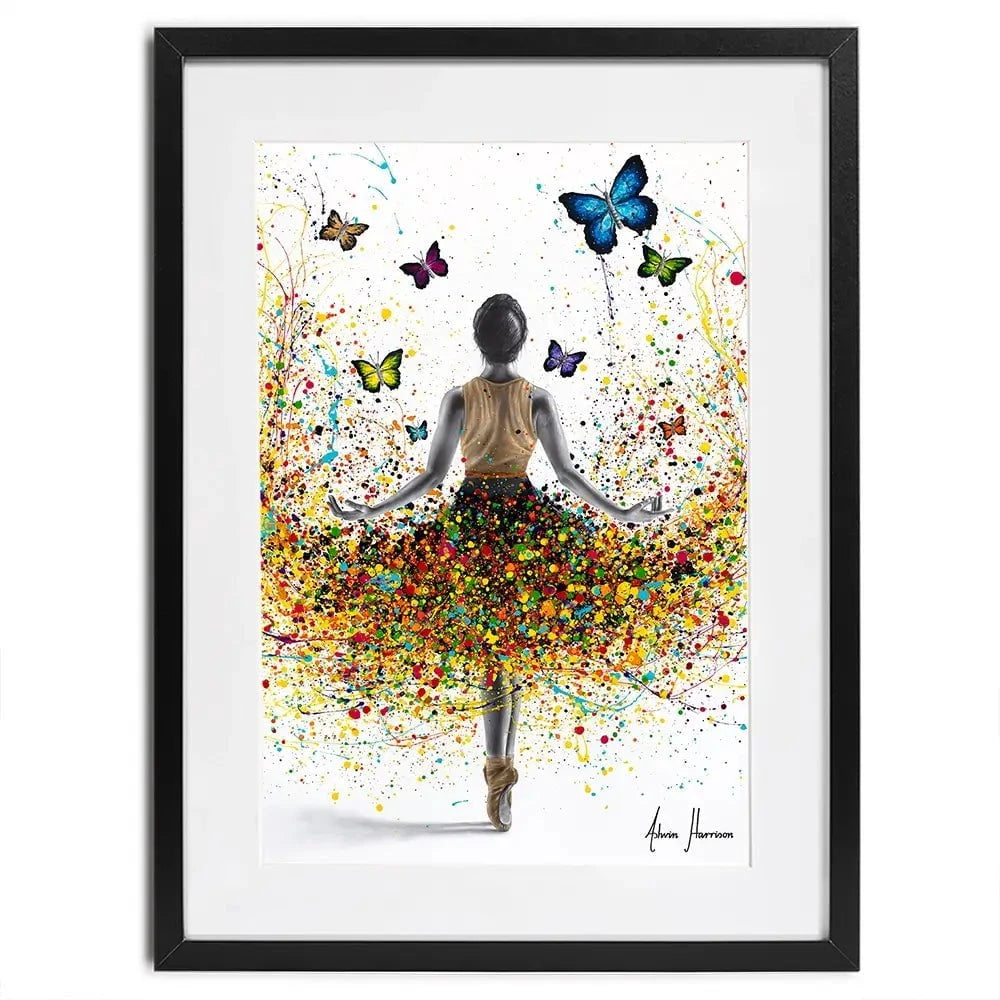Rainbow Butterfly Ballerina Framed Art Print Rainbow Butterfly Ballerina Framed Art Print wall art product Ashvin Harrison