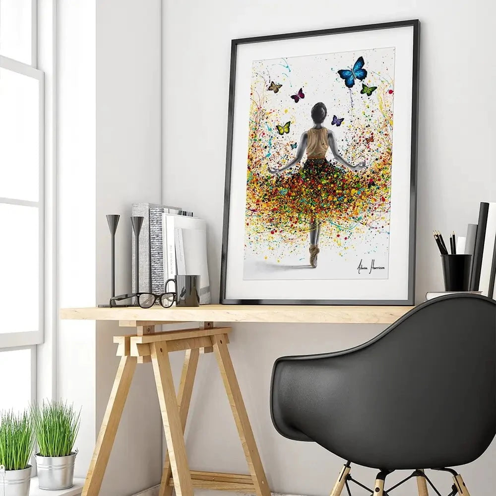 Rainbow Butterfly Ballerina Framed Art Print Rainbow Butterfly Ballerina Framed Art Print wall art product Ashvin Harrison
