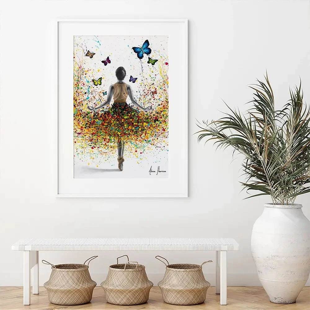 Rainbow Butterfly Ballerina Framed Art Print Rainbow Butterfly Ballerina Framed Art Print wall art product Ashvin Harrison
