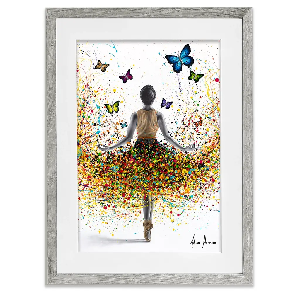 Rainbow Butterfly Ballerina Framed Art Print Rainbow Butterfly Ballerina Framed Art Print wall art product Ashvin Harrison