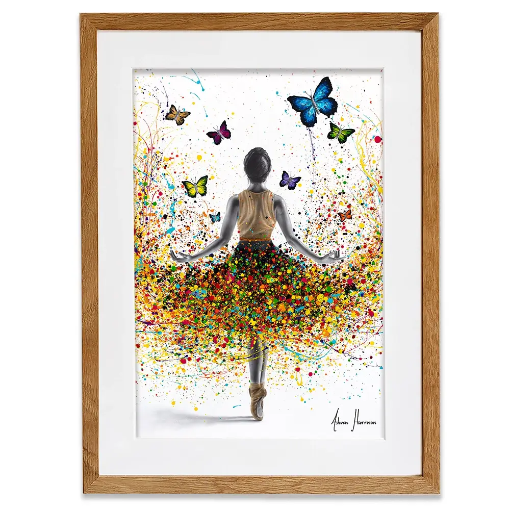 Rainbow Butterfly Ballerina Framed Art Print Rainbow Butterfly Ballerina Framed Art Print wall art product Ashvin Harrison