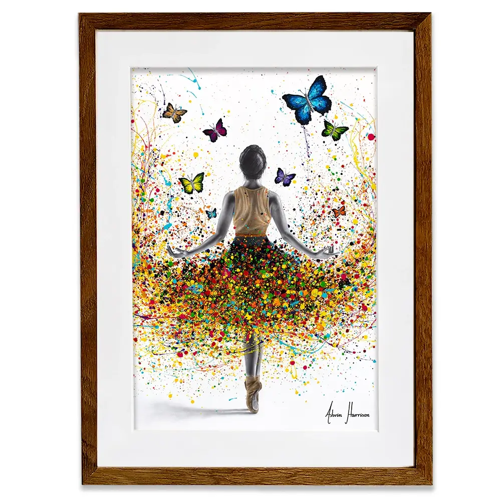 Rainbow Butterfly Ballerina Framed Art Print Rainbow Butterfly Ballerina Framed Art Print wall art product Ashvin Harrison