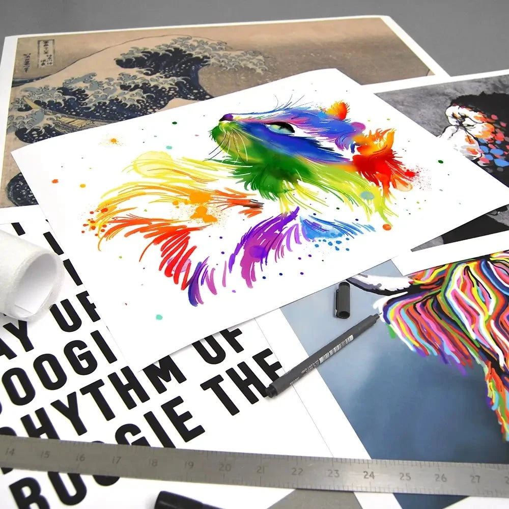 Rainbow Cat Art Print Rainbow Cat Art Print wall art product AnSuArt / Shutterstock