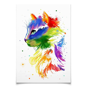 Rainbow Cat Art Print Rainbow Cat Art Print wall art product AnSuArt / Shutterstock