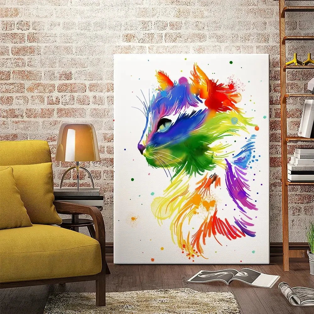Rainbow Cat Canvas Print Rainbow Cat Canvas Print wall art product AnSuArt / Shutterstock