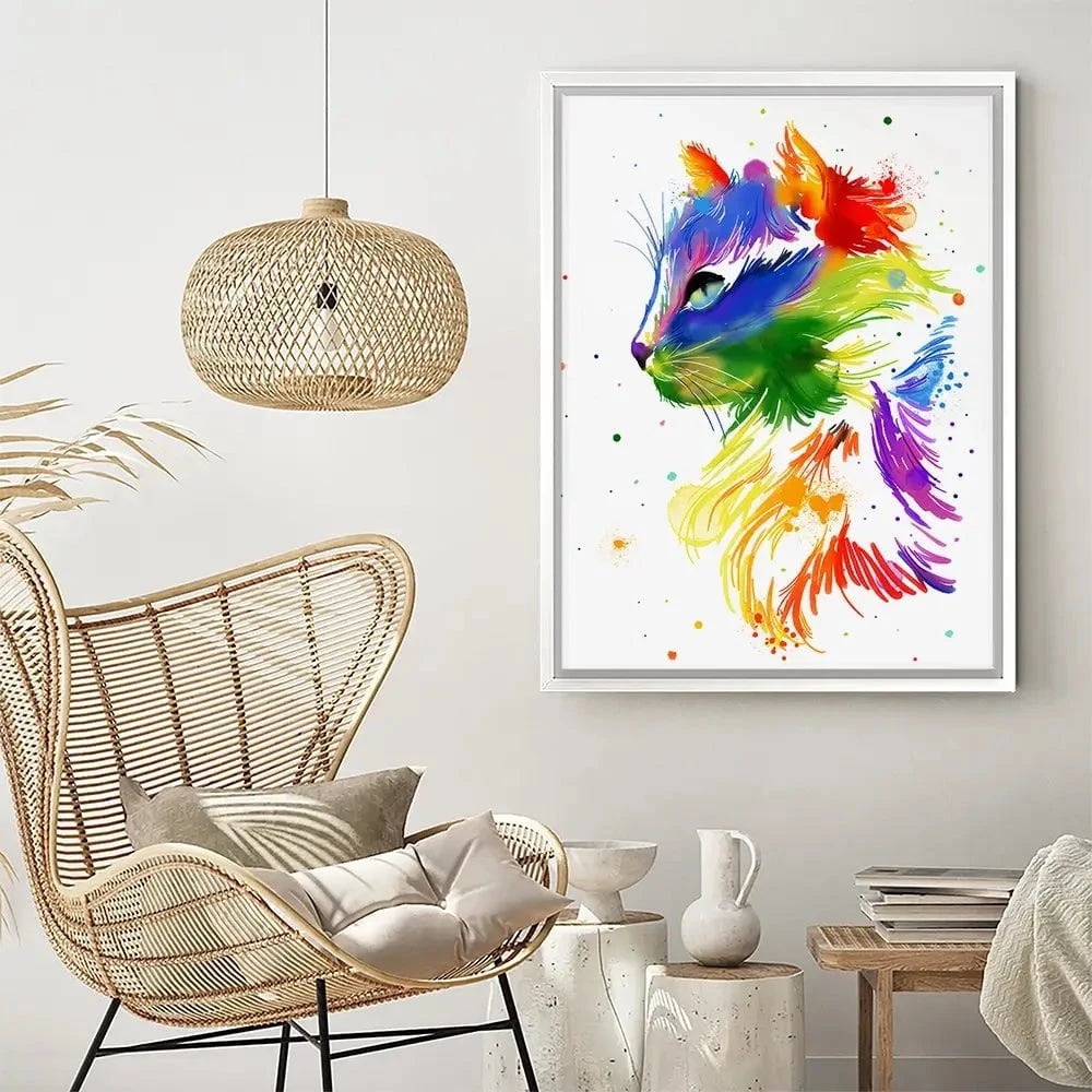 Rainbow Cat Canvas Print Rainbow Cat Canvas Print wall art product AnSuArt / Shutterstock