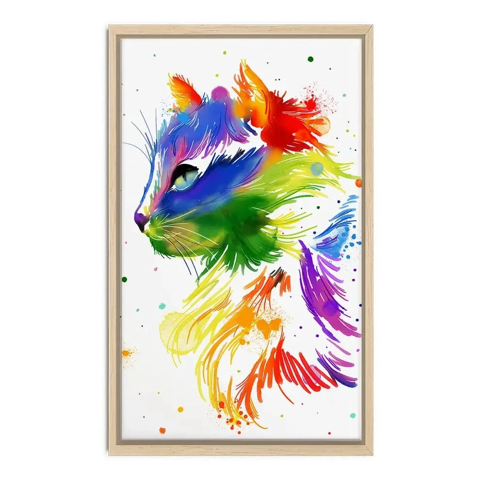 Rainbow Cat Canvas Print Rainbow Cat Canvas Print wall art product AnSuArt / Shutterstock