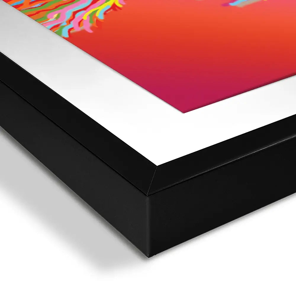 Rainbow Highland Cow Framed Art Print Rainbow Highland Cow Framed Art Print wall art product Independent