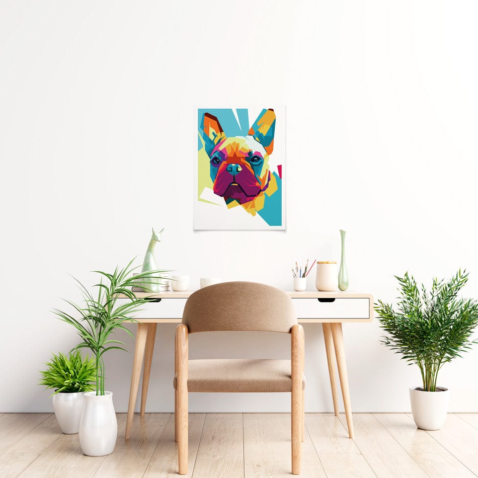 Rainbow Pop Art Frenchie Art Print wall art product / Shutterstock