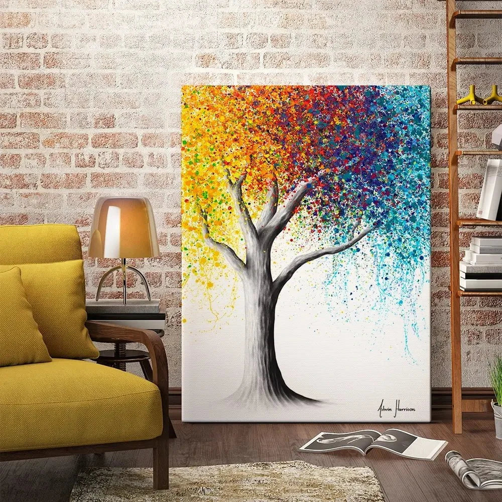 Rainbow Rollicking Tree Canvas Print Rainbow Rollicking Tree Canvas Print wall art product Ashvin Harrison