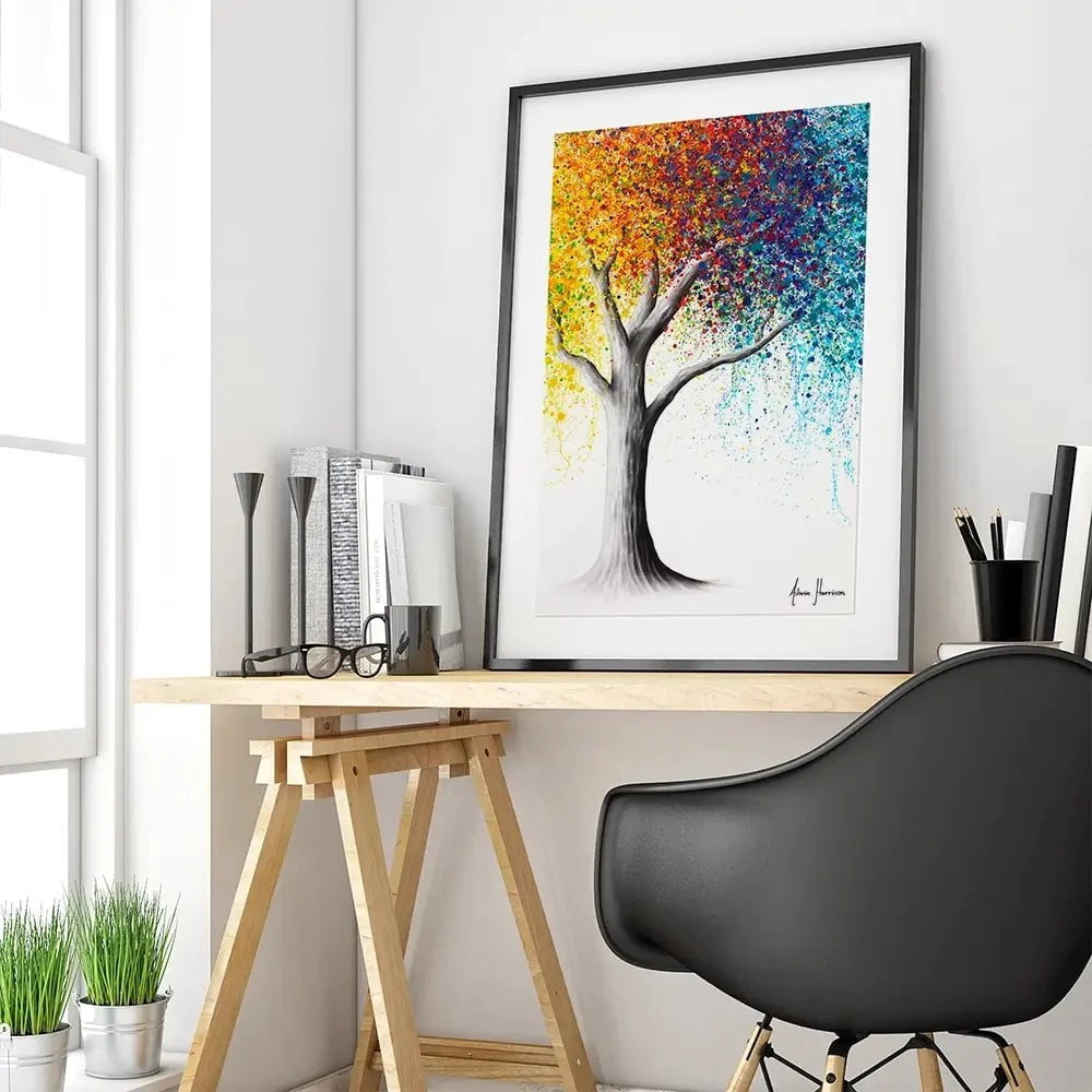 Rainbow Rollicking Tree Framed Art Print Rainbow Rollicking Tree Framed Art Print wall art product Ashvin Harrison