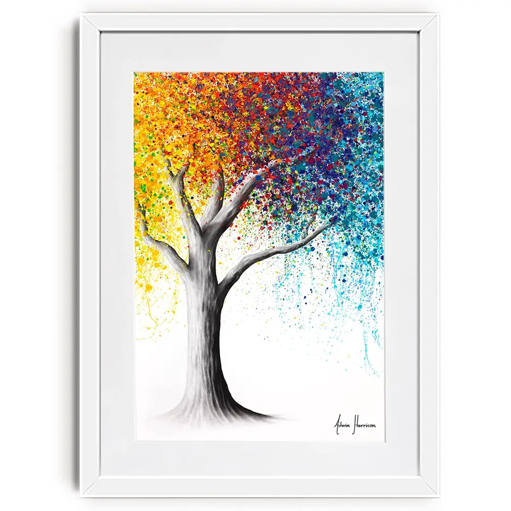 Rainbow Rollicking Tree Framed Art Print Rainbow Rollicking Tree Framed Art Print wall art product Ashvin Harrison