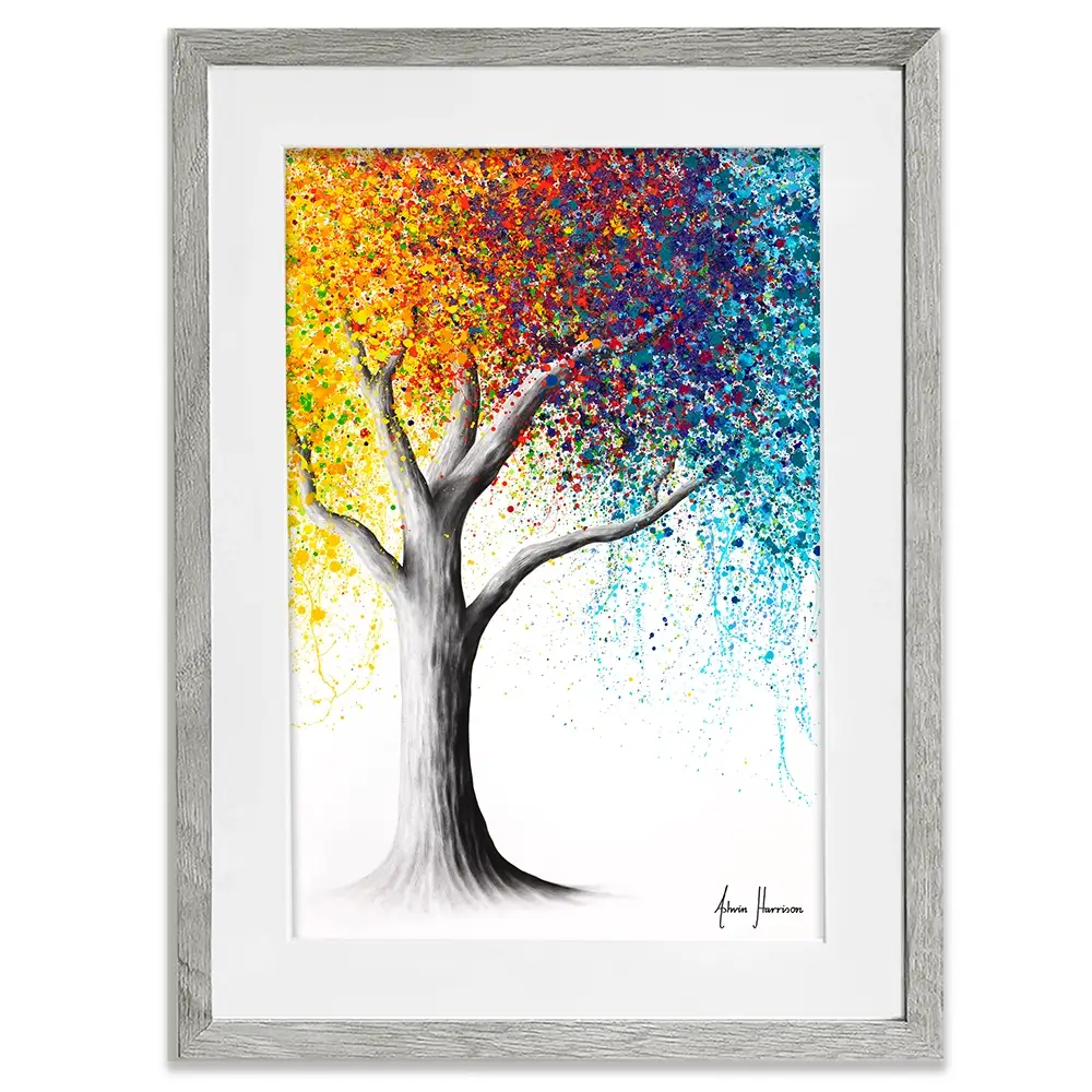 Rainbow Rollicking Tree Framed Art Print Rainbow Rollicking Tree Framed Art Print wall art product Ashvin Harrison