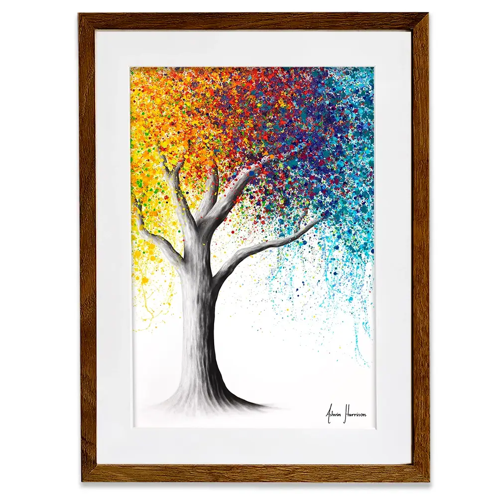 Rainbow Rollicking Tree Framed Art Print Rainbow Rollicking Tree Framed Art Print wall art product Ashvin Harrison