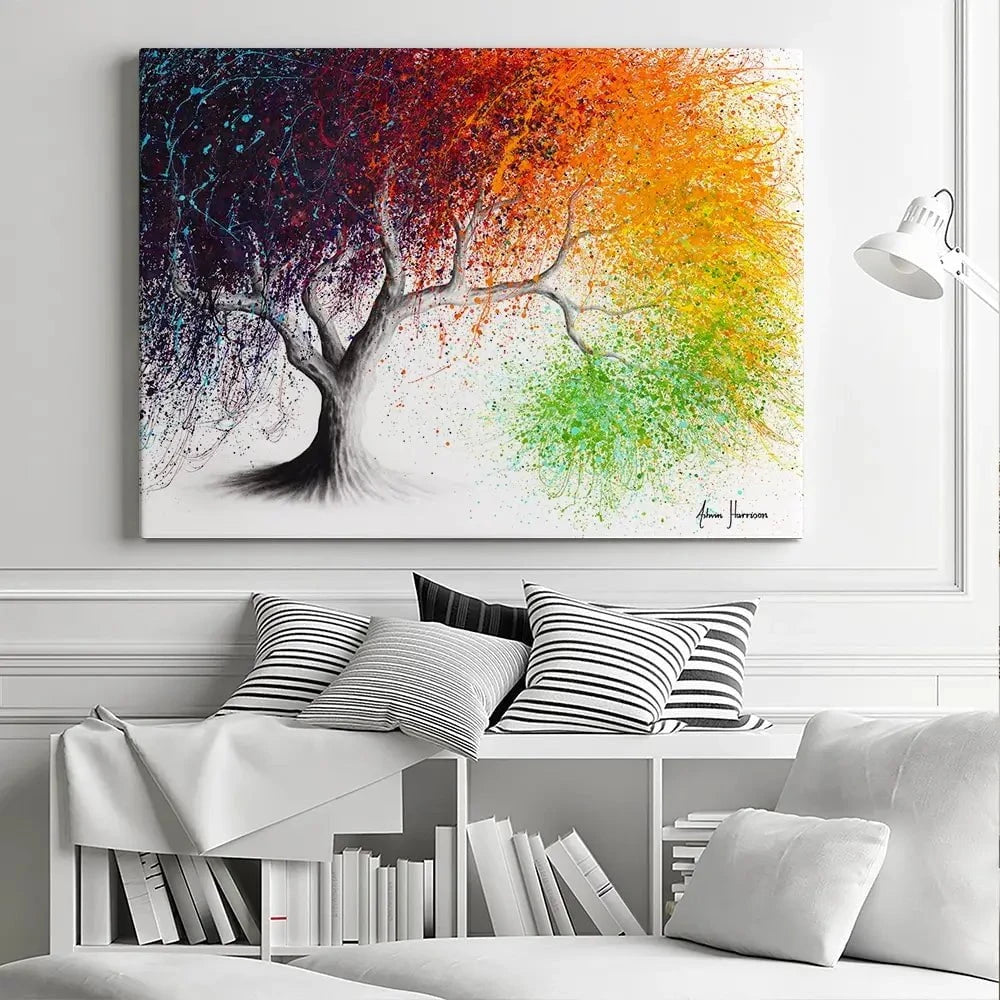 Rainbow Seasons Tree Canvas Print Rainbow Seasons Tree Canvas Print wall art product Ashvin Harrison