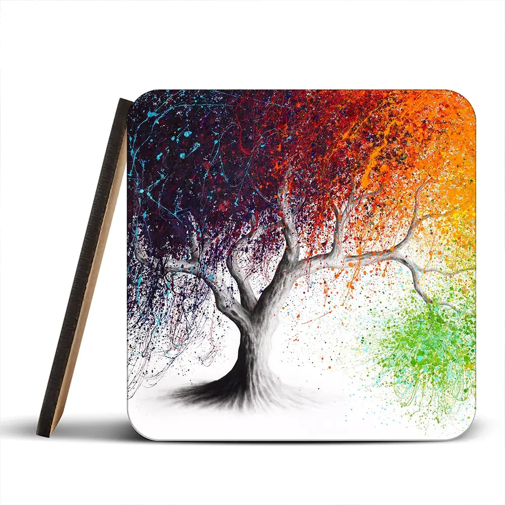 Rainbow Seasons Tree Coaster Set Rainbow Seasons Tree Coaster Set wall art product Ashvin Harrison (2016-2022 collection)