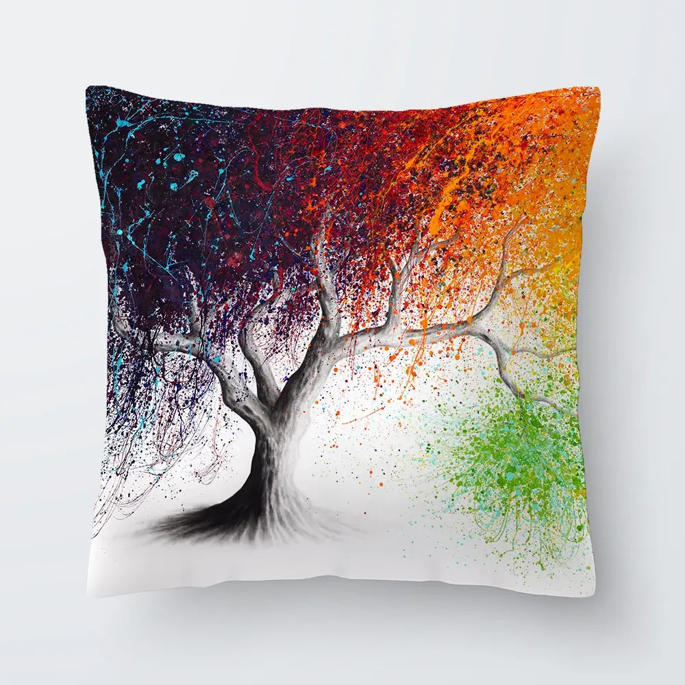 Rainbow Seasons Tree Cushion Rainbow Seasons Tree Cushion wall art product Ashvin Harrison (2016-2022 collection)