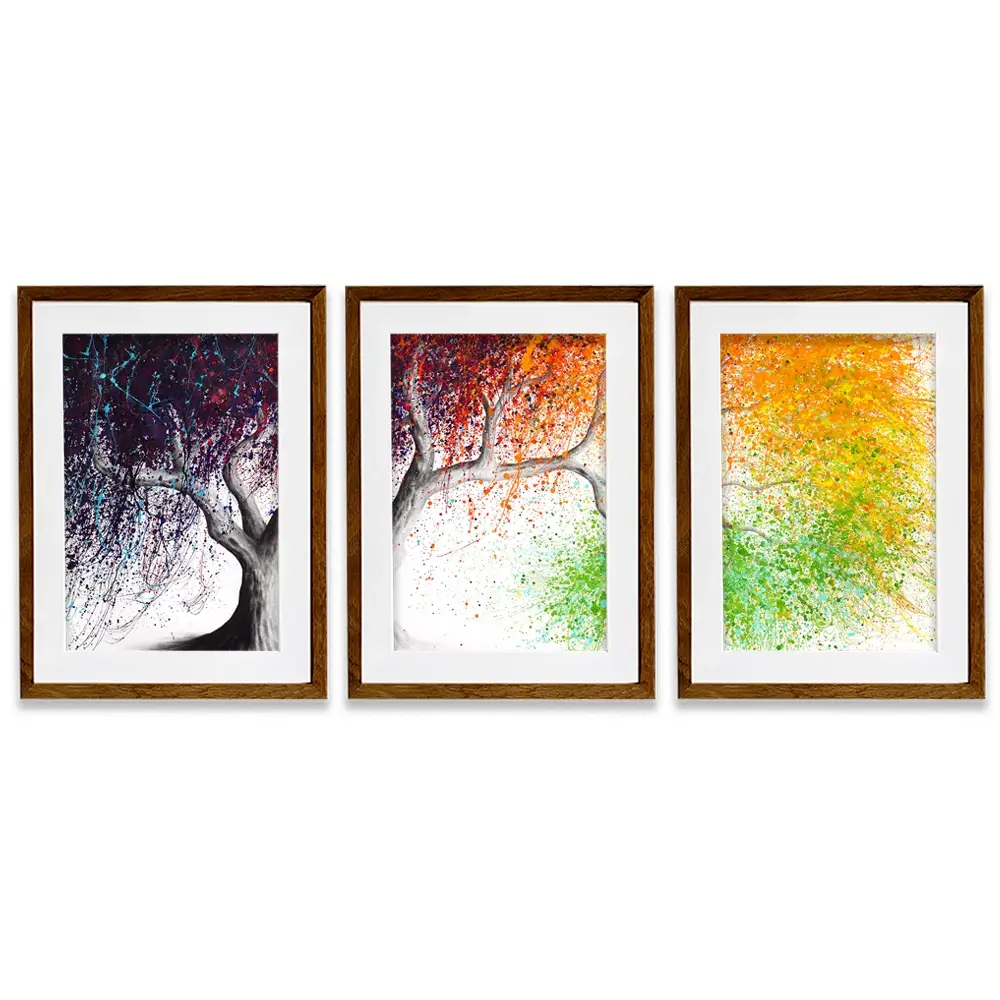 Rainbow Seasons Tree Framed Art Print Trio Rainbow Seasons Tree Framed Art Print Trio wall art product Ashvin Harrison