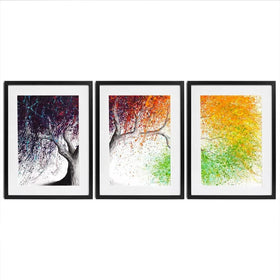 Rainbow Seasons Tree Framed Art Print Trio Rainbow Seasons Tree Framed Art Print Trio wall art product Ashvin Harrison