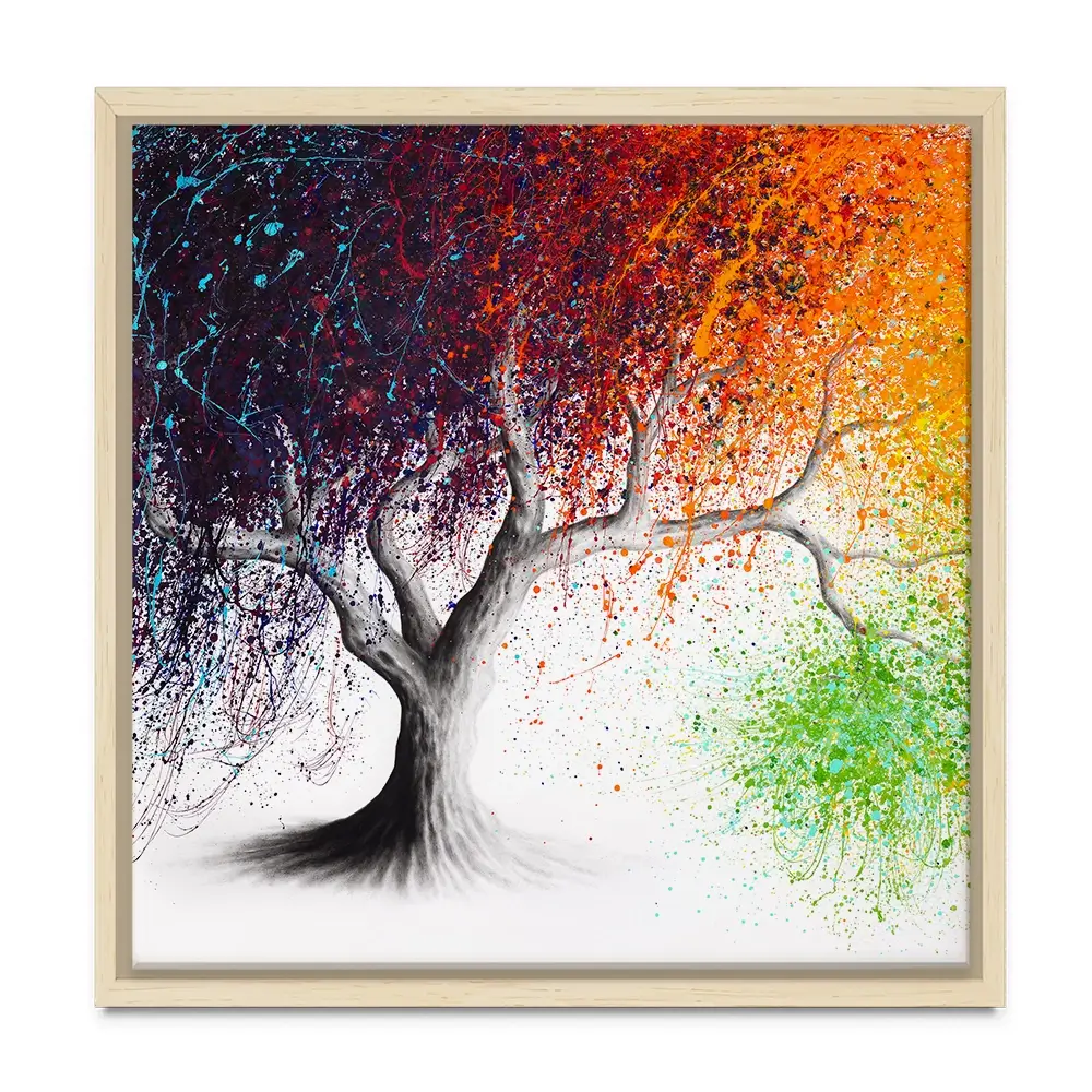 Rainbow Seasons Tree Square Canvas Print Rainbow Seasons Tree Square Canvas Print wall art product Ashvin Harrison (2016-2022 collection)