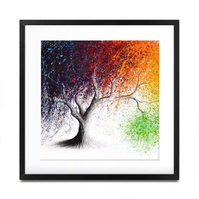 Rainbow Seasons Tree Square Framed Art Print Rainbow Seasons Tree Square Framed Art Print wall art product Ashvin Harrison (2016-2022 collection)