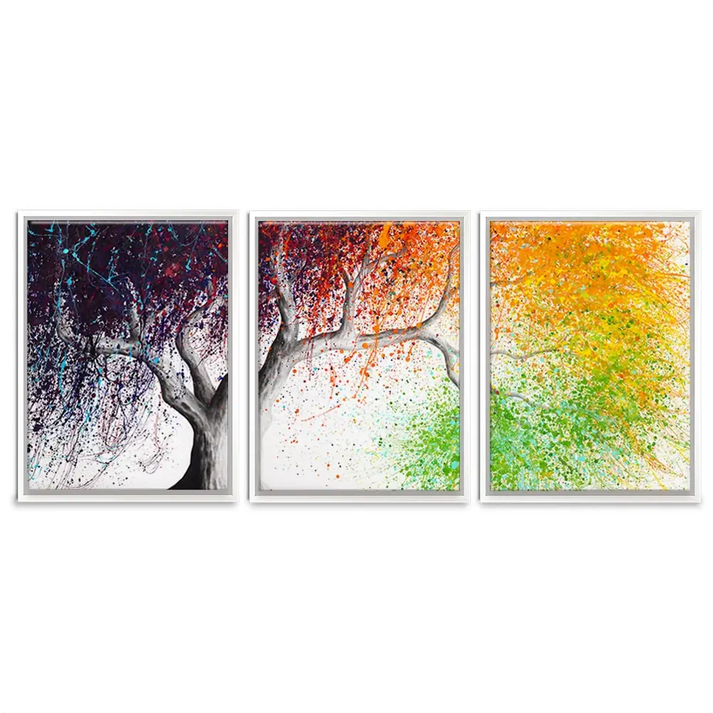 Rainbow Seasons Tree Trio Canvas Print Rainbow Seasons Tree Trio Canvas Print wall art product Ashvin Harrison