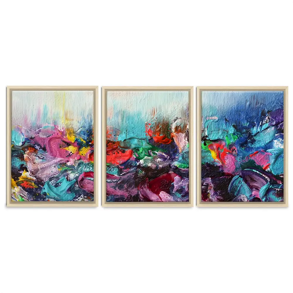 Rainbow Smear Trio Canvas Print Rainbow Smear Trio Canvas Print wall art product Rudchenko Liliia / Shutterstock