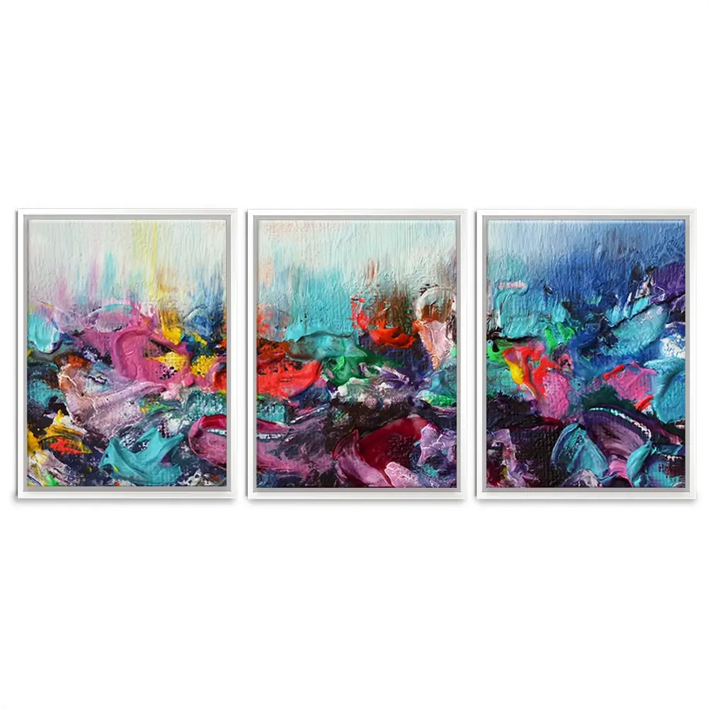 Rainbow Smear Trio Canvas Print Rainbow Smear Trio Canvas Print wall art product Rudchenko Liliia / Shutterstock