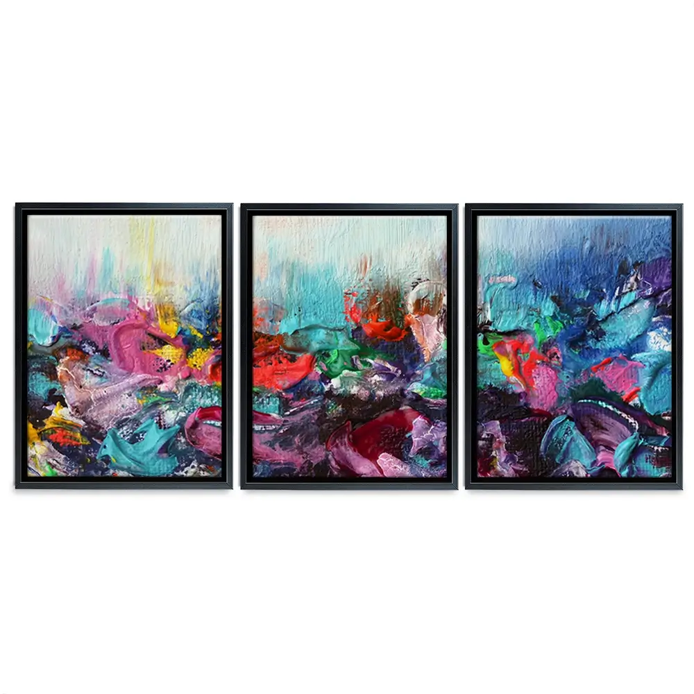 Rainbow Smear Trio Canvas Print Rainbow Smear Trio Canvas Print wall art product Rudchenko Liliia / Shutterstock