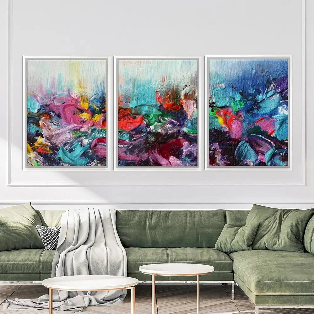 Rainbow Smear Trio Canvas Print Rainbow Smear Trio Canvas Print wall art product Rudchenko Liliia / Shutterstock