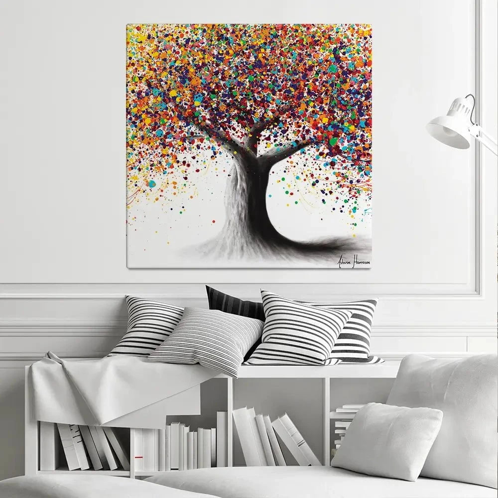 Rainbow Soul Tree Square Canvas Print Rainbow Soul Tree Square Canvas Print | Rainbow Soul Tree Artwork wall art product Ashvin Harrison