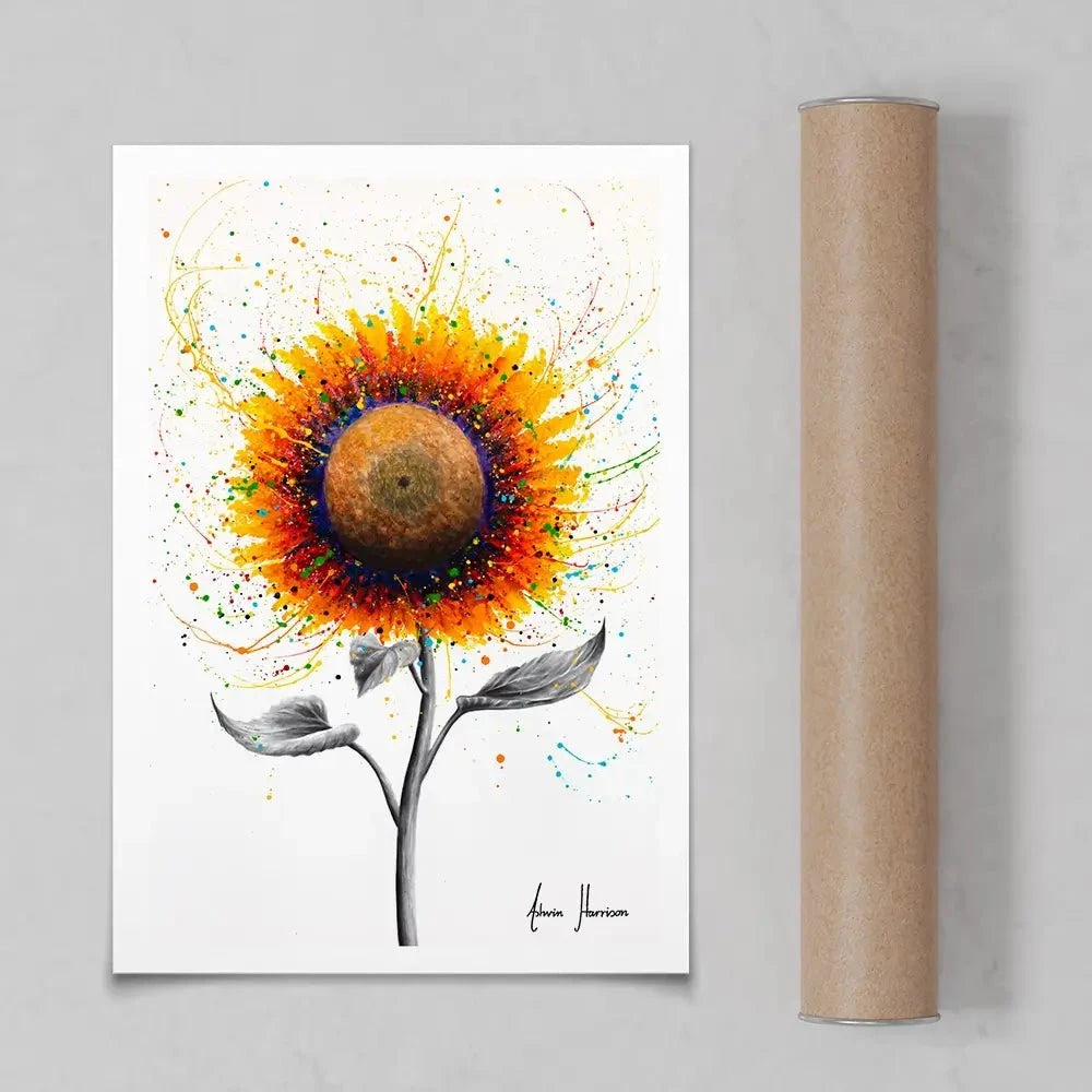 Rainbow Sunflower Art Print Rainbow Sunflower Art Print wall art product Ashvin Harrison