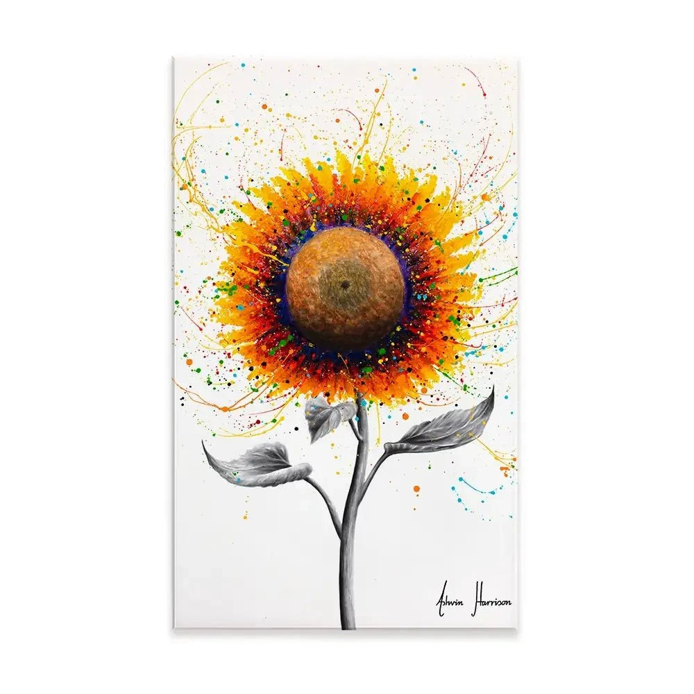 Rainbow Sunflower Canvas Print Rainbow Sunflower Canvas Print wall art product Ashvin Harrison