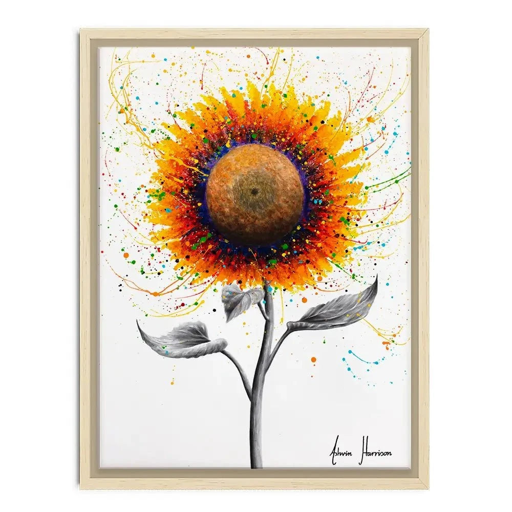 Rainbow Sunflower Canvas Print Rainbow Sunflower Canvas Print wall art product Ashvin Harrison