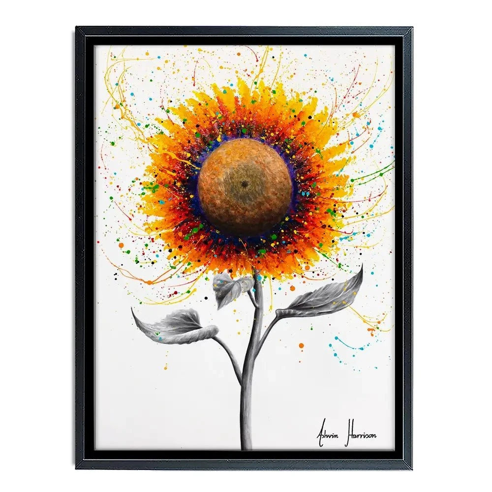 Rainbow Sunflower Canvas Print Rainbow Sunflower Canvas Print wall art product Ashvin Harrison