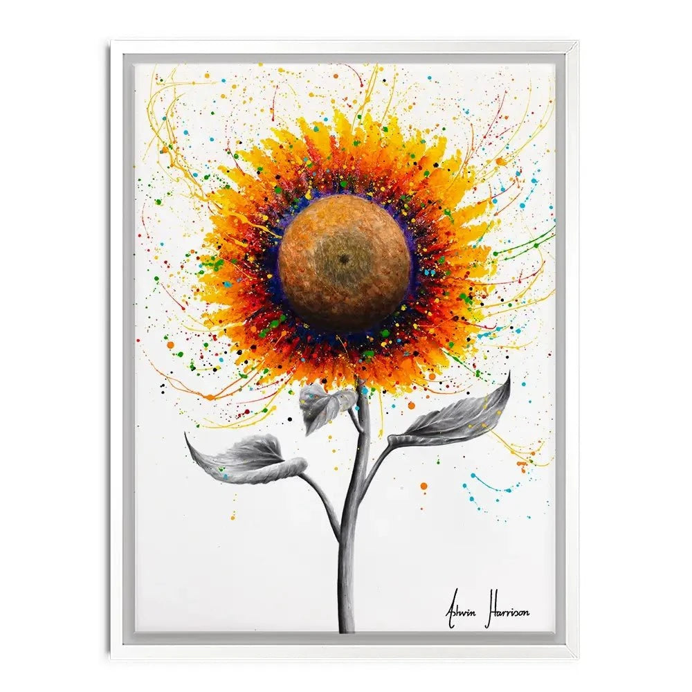 Rainbow Sunflower Canvas Print Rainbow Sunflower Canvas Print wall art product Ashvin Harrison