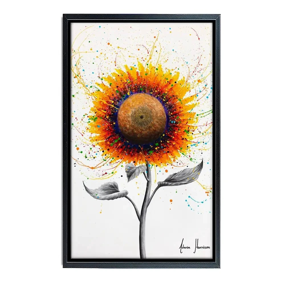 Rainbow Sunflower Canvas Print Rainbow Sunflower Canvas Print wall art product Ashvin Harrison