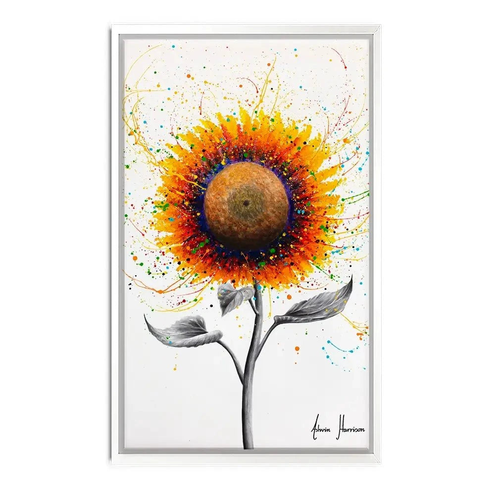 Rainbow Sunflower Canvas Print Rainbow Sunflower Canvas Print wall art product Ashvin Harrison