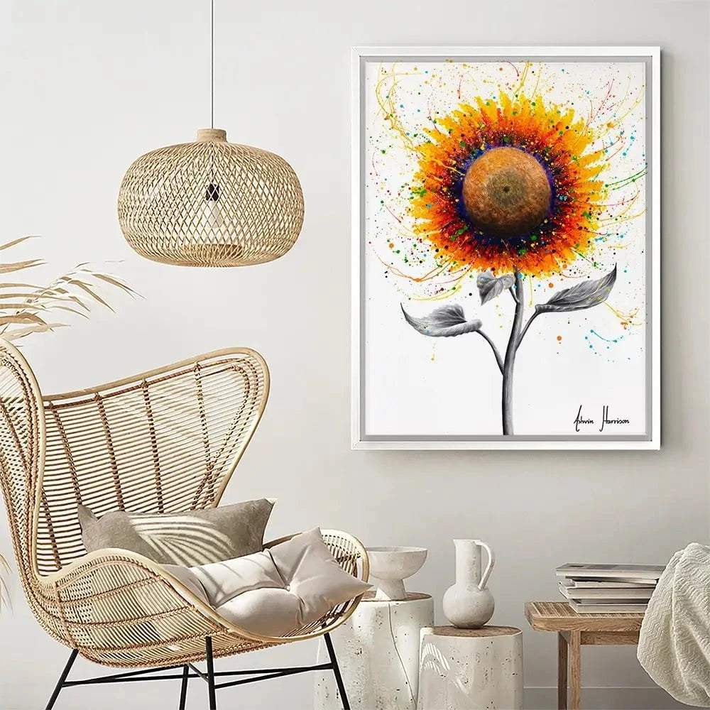 Rainbow Sunflower Canvas Print Rainbow Sunflower Canvas Print wall art product Ashvin Harrison