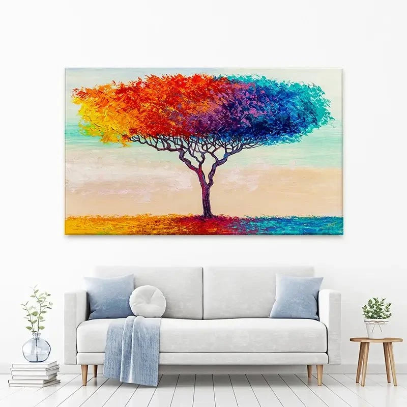 Rainbow Tree Oil Painting Canvas Print Rainbow Tree Oil Painting Canvas Print wall art product S-BELOV / Shutterstock