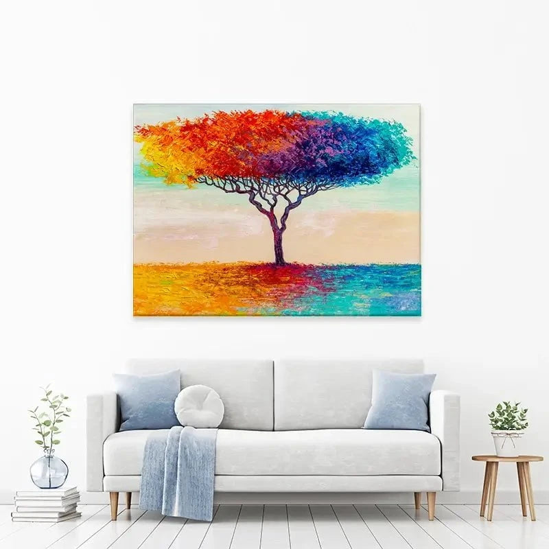 Rainbow Tree Oil Painting Canvas Print Rainbow Tree Oil Painting Canvas Print wall art product S-BELOV / Shutterstock