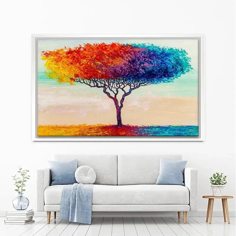Rainbow Tree Oil Painting Canvas Print Rainbow Tree Oil Painting Canvas Print wall art product S-BELOV / Shutterstock