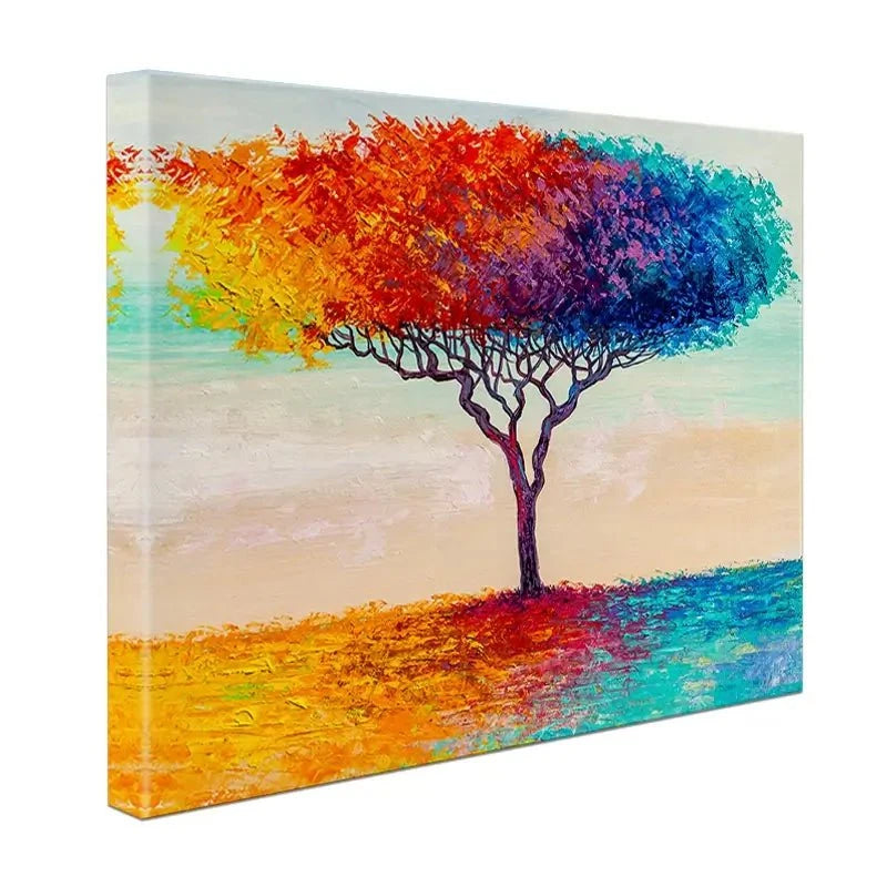 Rainbow Tree Oil Painting Canvas Print Rainbow Tree Oil Painting Canvas Print wall art product S-BELOV / Shutterstock