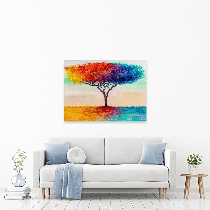 Rainbow Tree Oil Painting Canvas Print Rainbow Tree Oil Painting Canvas Print wall art product S-BELOV / Shutterstock
